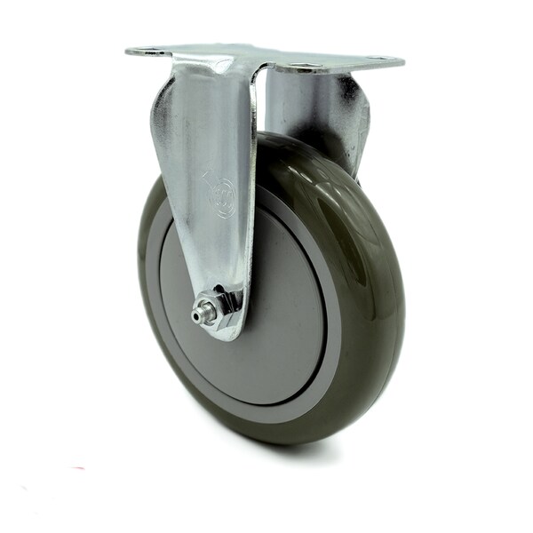 Service Caster 5 Inch Gray Polyurethane Wheel Rigid Top Plate Caster SCC-20R514-PPUB - main